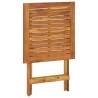 Mesa de jardim dobrável 60x60x75 cm madeira de acácia maciça 4