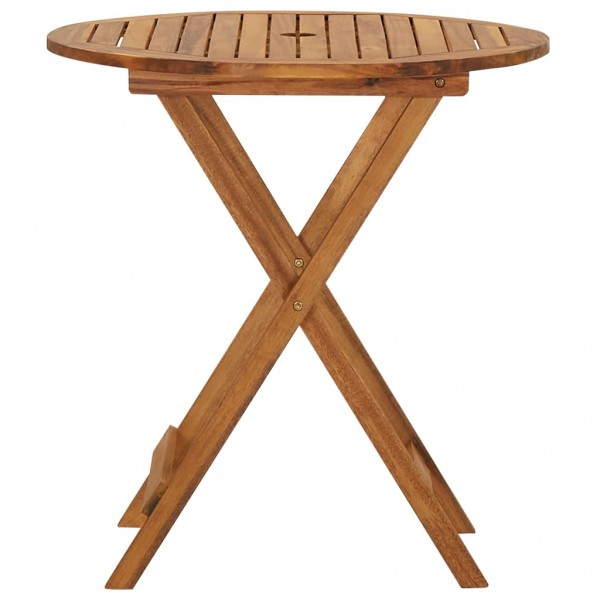 Mesa plegable de jardín de madera maciza de acacia 70 cm M 3