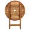 Mesa plegable de jardín de madera maciza de acacia 70 cm 5