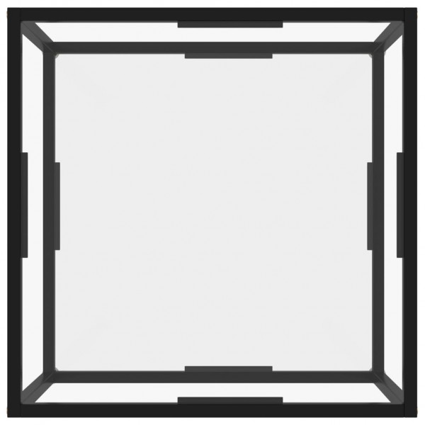 Mesa de centro transparente vidrio templado 60x60x35 cm M 3