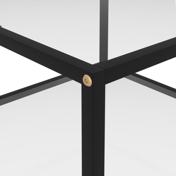 Mesa de centro transparente vidrio templado 60x60x35 cm M 4
