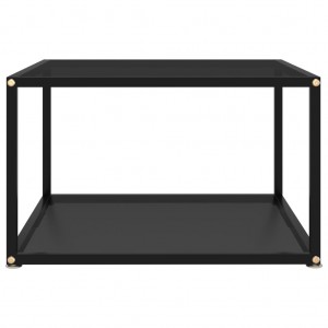 Mesa de centro 60x60x35 cm vidro temperado preto H