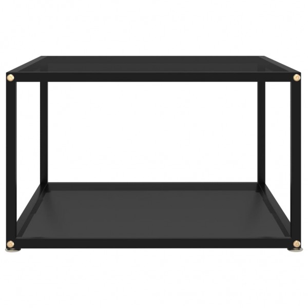 Mesa de centro negra vidrio templado 60x60x35 cm M 2