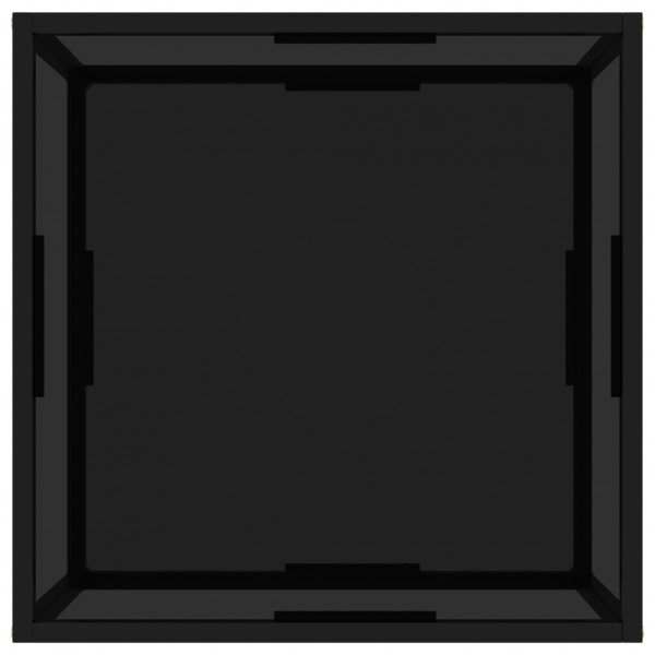 Mesa de centro negra vidrio templado 60x60x35 cm M 3