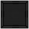 Mesa de centro negra vidrio templado 60x60x35 cm 3