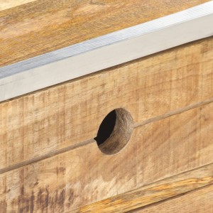 Mesa de centro de madera maciza de mango en bruto 89x59x33 cm H