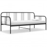 Estructura de sofá cama de metal negro 90x200 cm 1