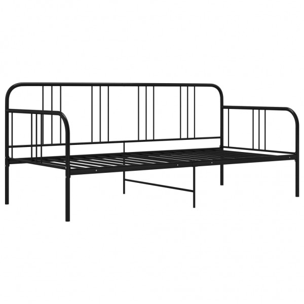 Sofá-cama 90x200 cm metal preto M 3