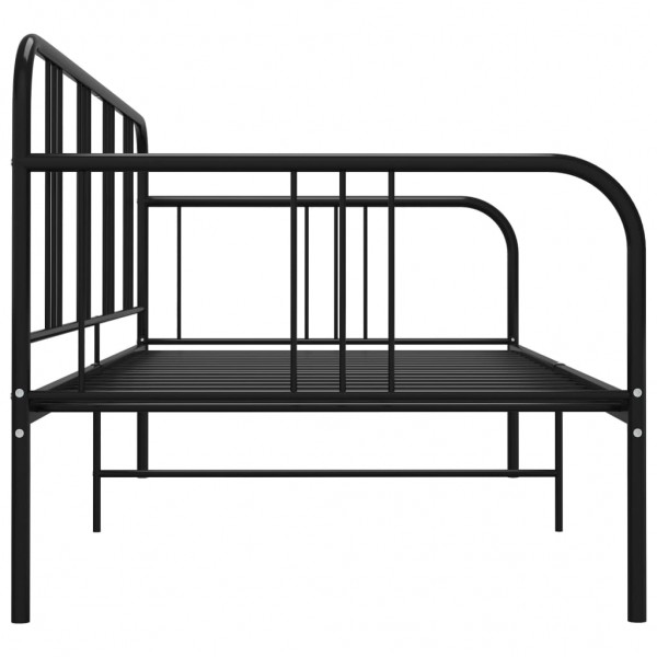 Estructura de sofá cama de metal negro 90x200 cm M 5