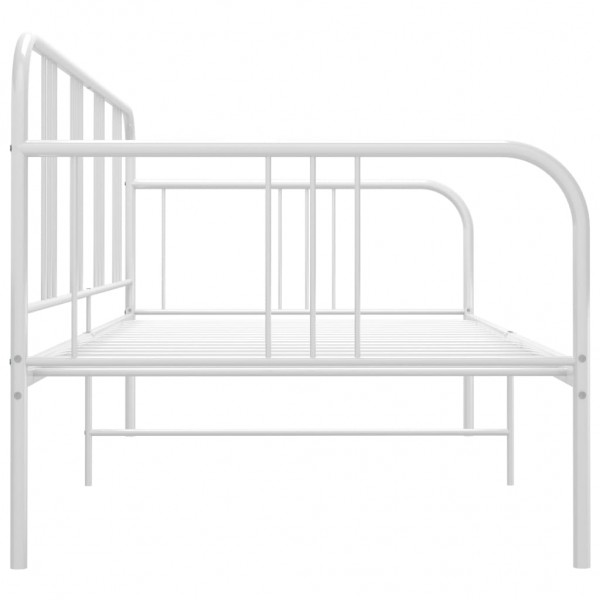 Estructura de sofá cama de metal blanco 90x200 cm M 5