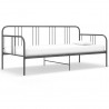 Estructura de sofá cama de metal gris 90x200 cm 1