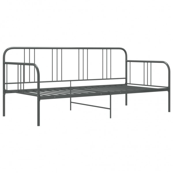 Estructura de sofá cama de metal gris 90x200 cm M 3