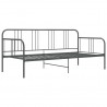 Estructura de sofá cama de metal gris 90x200 cm 3