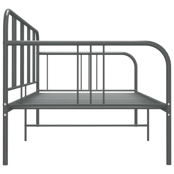 Estructura de sofá cama de metal gris 90x200 cm M 5
