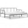 Estructura de sofá cama extraíble de metal gris 90x200 cm 3