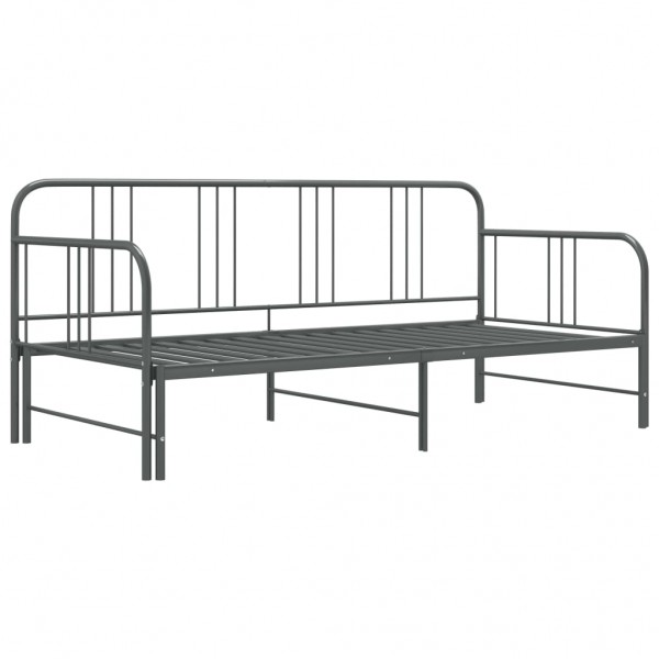 Estrutura sofá-cama de puxar 90x200 cm metal cinzento M 4