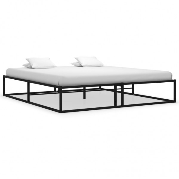Estructura de cama de metal negra 140x200 cm D