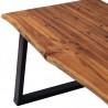 Mesa de comedor madera maciza de acacia 170x90x75 cm 3