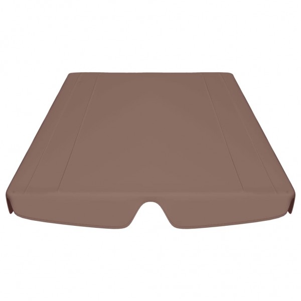 Toldo suplente baloiço jardim 188/168x145/110 cm castanho M 4