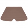 Toldo suplente baloiço jardim 188/168x145/110 cm castanho 4
