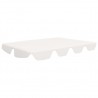 Toldo suplente baloiço jardim 188/168x145/110 cm branco 2