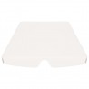 Toldo suplente baloiço jardim 188/168x145/110 cm branco 4