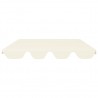 Toldo suplente p/ baloiço de jardim 150/130x105/70 cm creme 3
