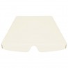 Toldo suplente p/ baloiço de jardim 150/130x105/70 cm creme 4
