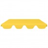Dosel de repuesto columpio jardín amarillo 150/130x70/105 cm 3