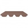 Toldo suplente p/ baloiço de jardim 150/130x105/70 cm castanho 3