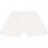 Toldo suplente p/ baloiço de jardim 150/130x105/70 cm branco 4