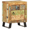 Mesita de noche de madera maciza reciclada 40x30x50 cm 1