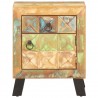 Mesa de cabeceira 40x30x50 cm madeira recuperada maciça 5