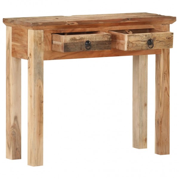 Mesa consola madera de acacia y madera reciclada 90.5x30x75cm M 5