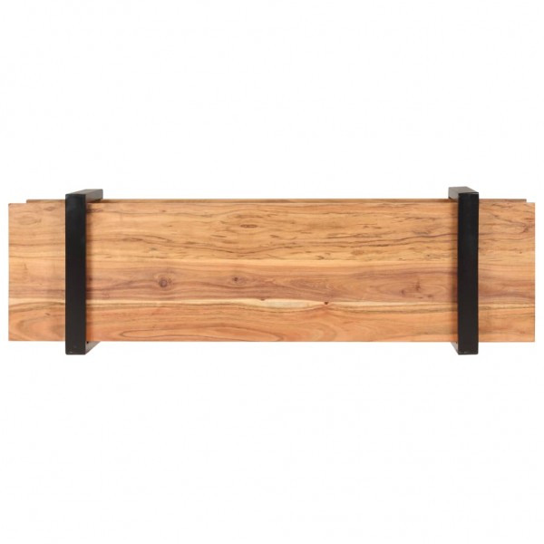 Mueble para TV de madera maciza de acacia 130x40x40 cm M 3