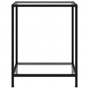 Mesa consola vidrio templado transparente 60x35x75 cm H