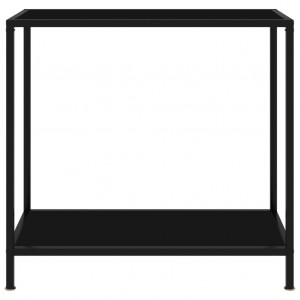 Mesa consola 80x35x75 cm vidro temperado preto H