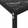 Mesa de consola negro vidrio templado 80x35x75 cm 5