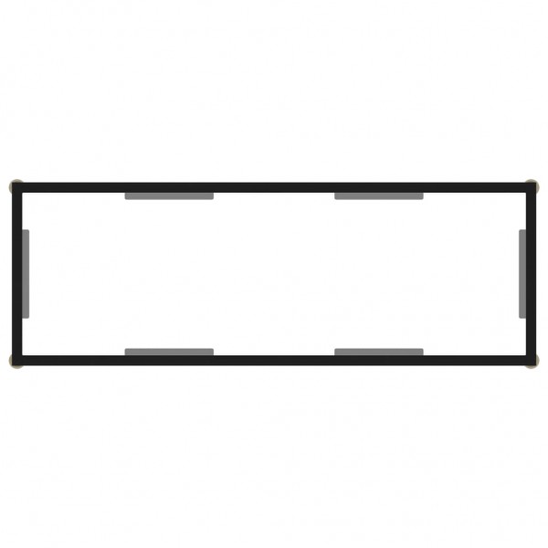 Mesa de consola transparente vidrio templado 100x35x75 cm M 4