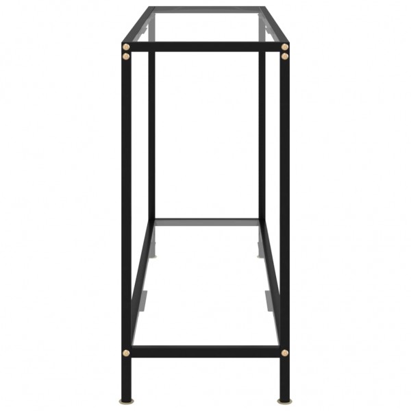 Mesa de consola transparente vidrio templado 120x35x75 cm M 3