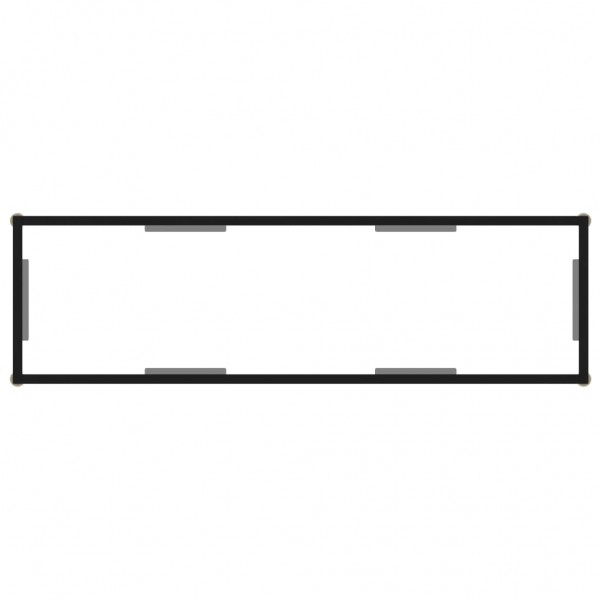 Mesa de consola transparente vidrio templado 120x35x75 cm M 4