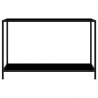 Mesa de consola negro vidrio templado 120x35x75 cm 2