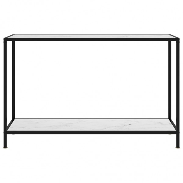 Mesa consola 120x35x75 cm vidro temperado branco M 2