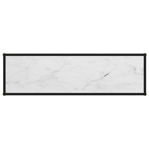 Mesa consola 120x35x75 cm vidro temperado branco M 4