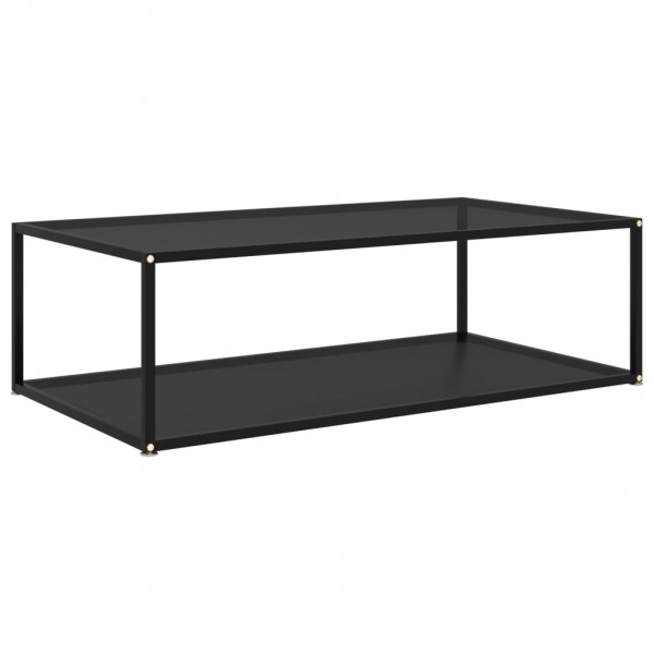Mesa de centro vidrio templado negro 120x60x35 cm D