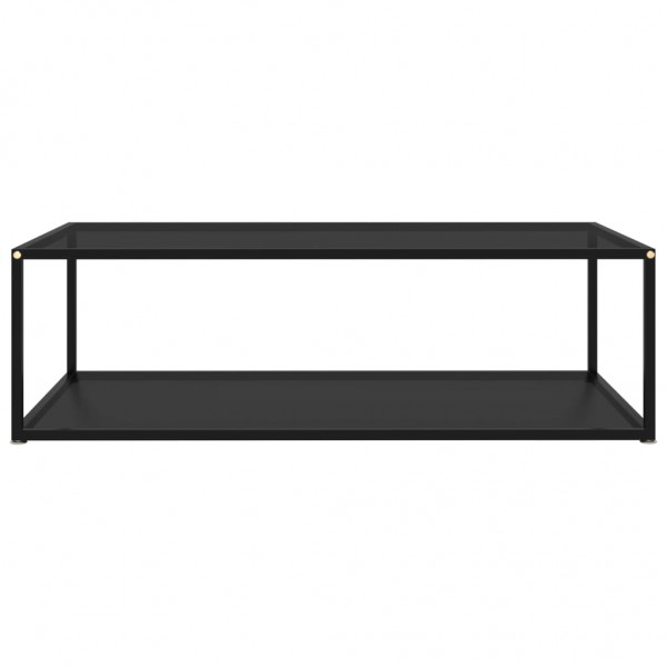 Mesa de centro 120x60x35 cm vidro temperado preto M 2