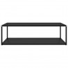 Mesa de centro vidrio templado negro 120x60x35 cm 2