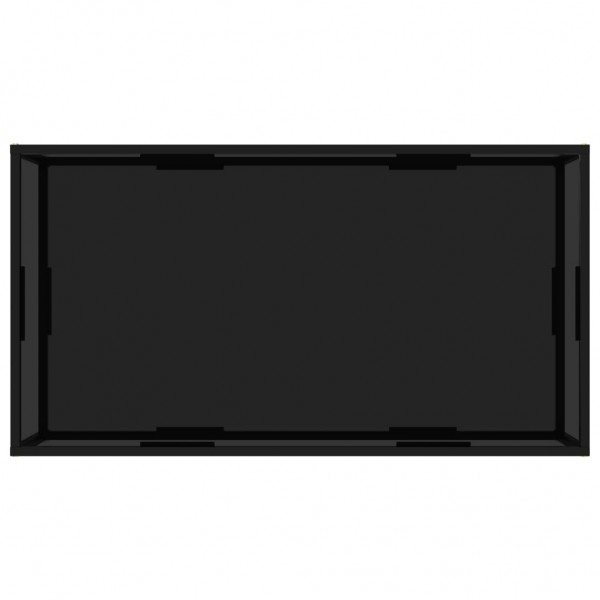 Mesa de centro vidrio templado negro 120x60x35 cm M 3