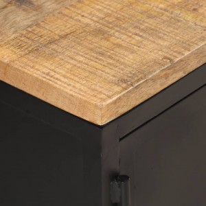 Mesa de centro de madera maciza de mango en bruto 90x50x37 cm H