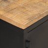 Mesa de centro de madera maciza de mango en bruto 90x50x37 cm 2